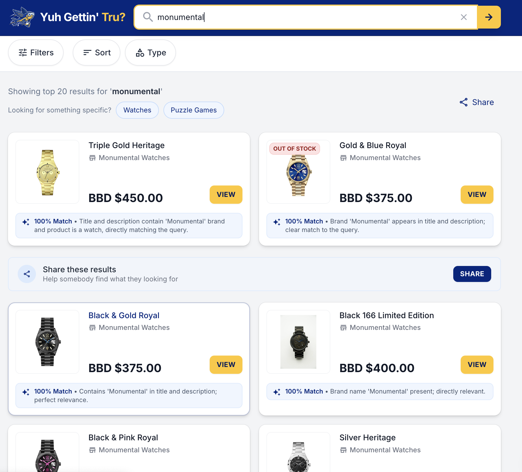 Searching for Monumental Watches on Yuh Gettin' Tru